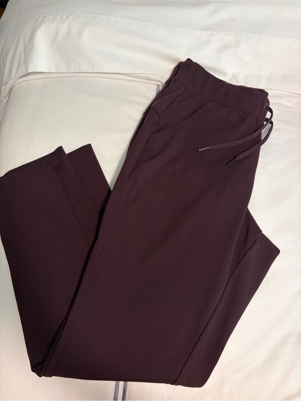 Yogalicious Lux Slim Athletic Jogger Pants in Deep Wine - Small